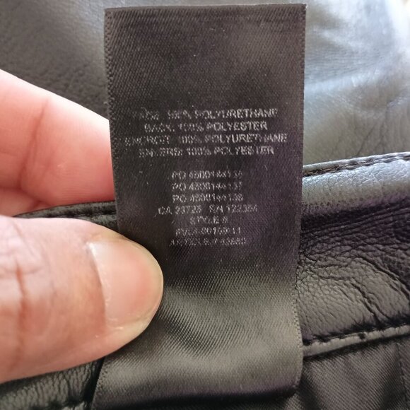 Aritzia Wilfred Melina Faux Leather Pants Black Straight Leg Women’s 00 - Picture 7 of 9